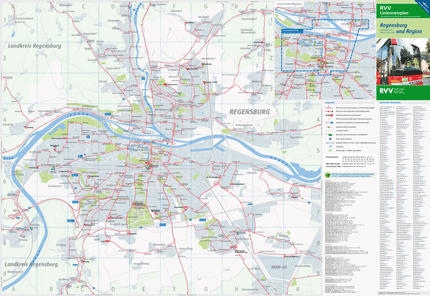 Liniennetzplan Regensburg und Umgebung