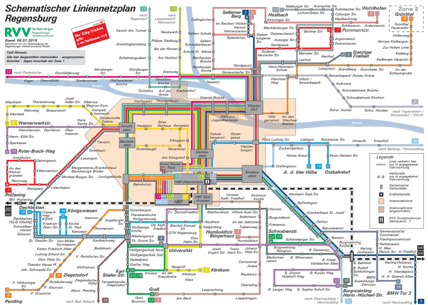 Schematischer Regensburg Regensburger