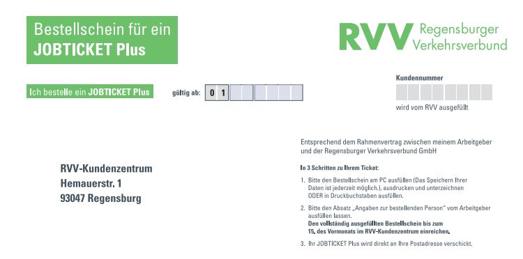 Job-Ticket - Regensburger Verkehrsverbund