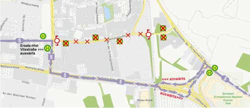 Sperrung Donaustaufer Straße Sperrung Donaustaufer Straße
