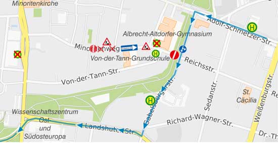Sperrung Minoritenweg Sperrung Minoritenweg