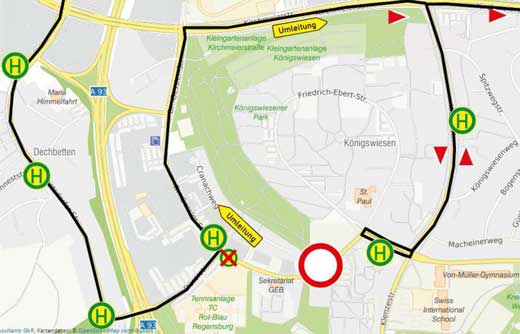 Sperrung Dr.-Gessler-Str Linie N4 Sperrung Dr.-Gessler-Str Linie N4