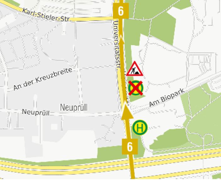 200916_Karte Hst Neuprüll Verlegung 200916_Karte Hst Neuprüll Verlegung