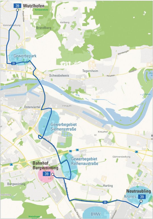 Linie 39 Fahrwegw Linie 39 Fahrwegw
