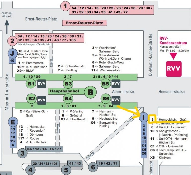 Haltestelle Hbf Steigänderung Linie 3 zum 01.07.2021 Haltestelle Hbf Steigänderung Linie 3 zum 01.07.2021