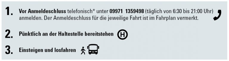 So einfach geht's - Rufbuslinie 900