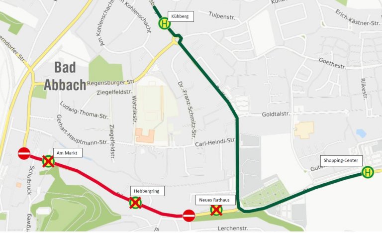 210525_Karte Uml Bad Abbach Römerstr 210525_Karte Uml Bad Abbach Römerstr