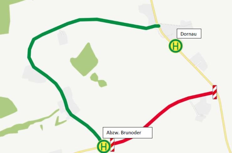 210914 Karte Uml Dornau L42 und 109 210914 Karte Uml Dornau L42 und 109