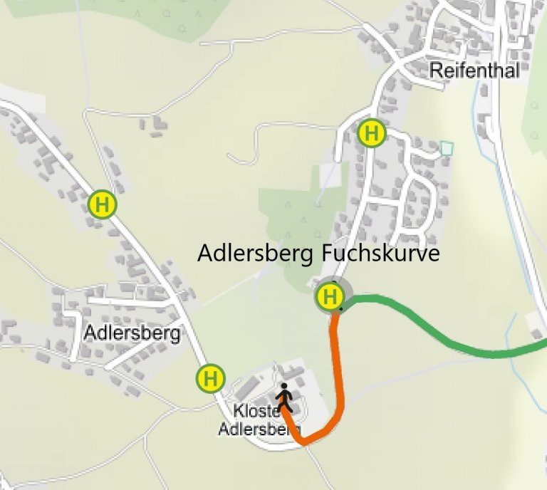 Karte HS Adlersberg Fuchskurve - Palmator