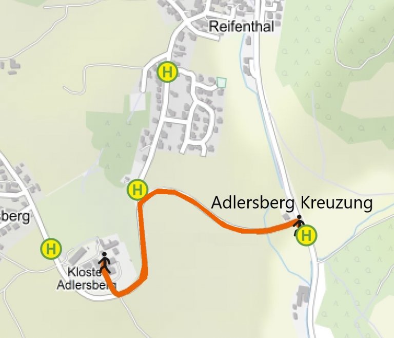 Karte HS Adlersberg Kreuzung - Palmator