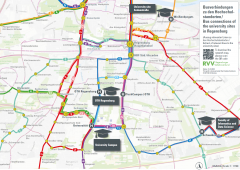 Karte Busverbindungen Hochschulen
