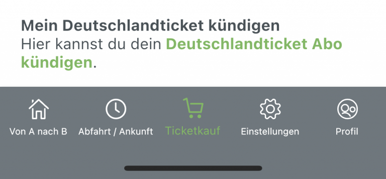 App - D-Ticket kündigen