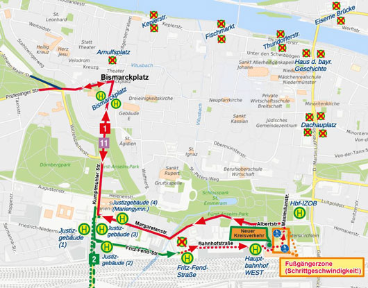 Karte Silvester Umleitungen 1