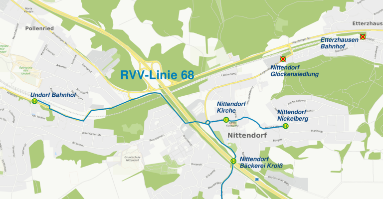 Karte Sperrung Nittendorf 2026 Linie 68 Karte Sperrung Nittendorf 2026 Linie 68