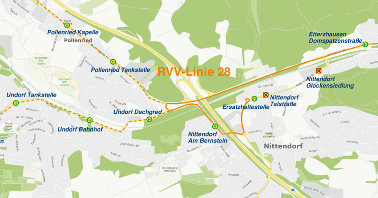 Karte Sperrung Nittendorf 2026 Linie 28 Karte Sperrung Nittendorf 2026 Linie 28