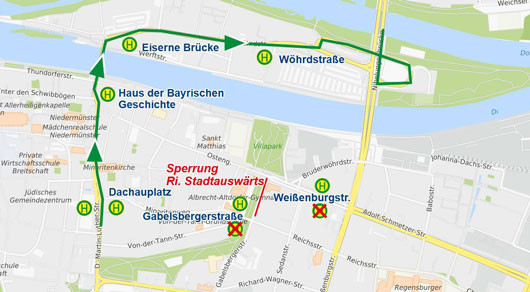 Karte Gabelsbergerstr
