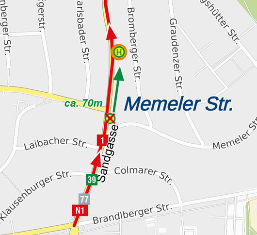 Karte Memeler Str (04.06.- 30.06.2025)