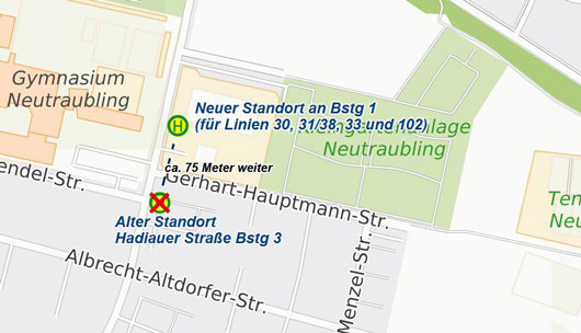 Karte Verlegung Haidauer Straße