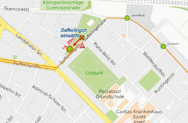 Karte Regensburg Safferlingstraße