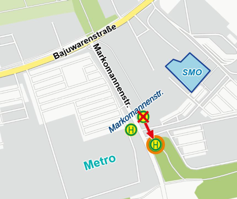 Karte Regensburg Markomannenstraße