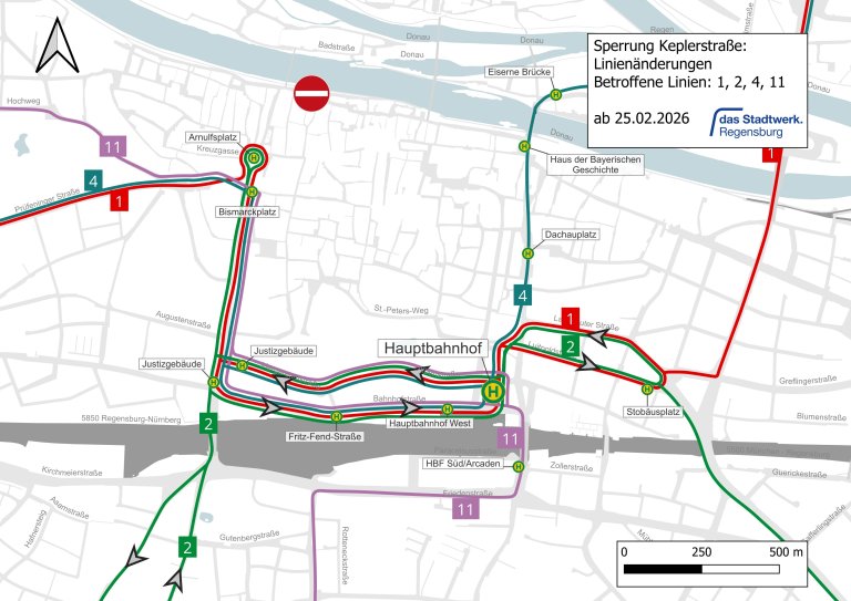 Umleitung Keplerstraße, 25.02.2026