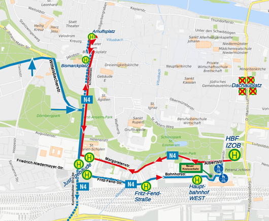 Sperrung Keplerstraße | Linie N4