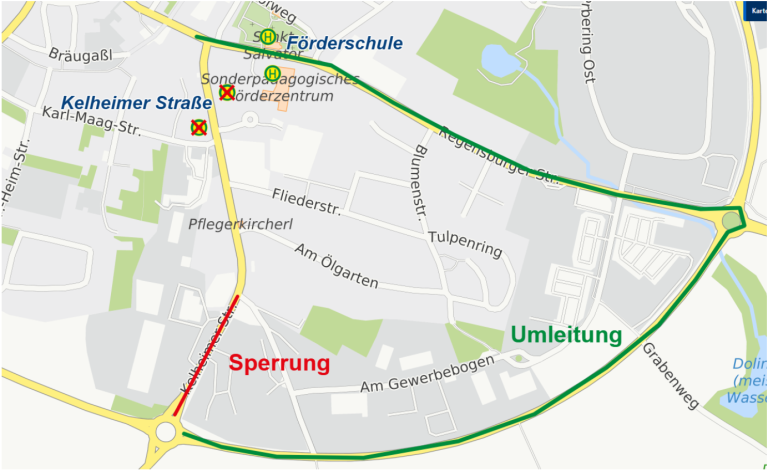 Karte Hemau Kelheimer Str