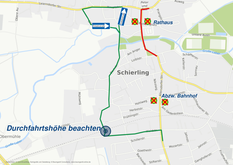 Karte Schierling Ortsdurchfahrt 13.09.26