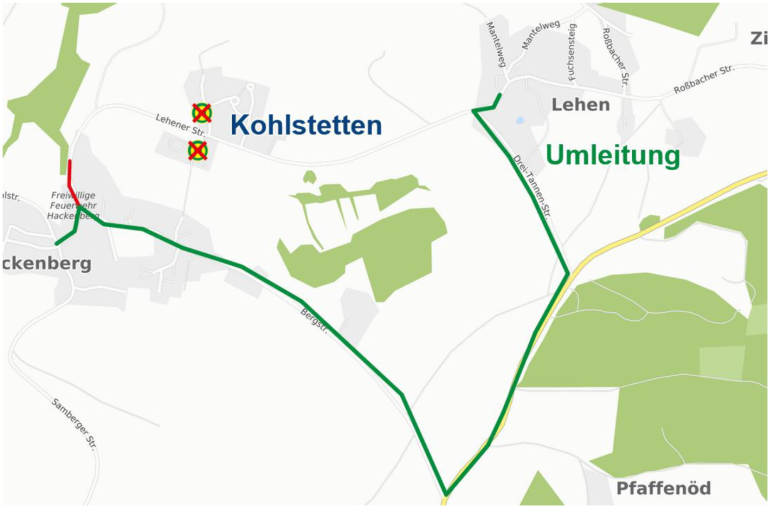 Karte Lehen Umleitung 26.09.26