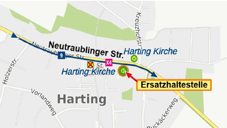 Grossansicht in neuem Fenster: Karte HS Harting Kirche ab 15.06.26