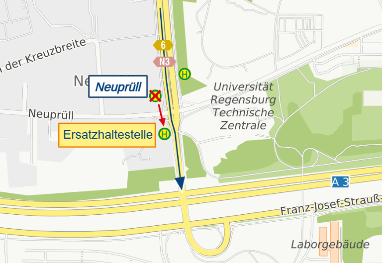 Grossansicht in neuem Fenster: Karte Hst-Verlegung 