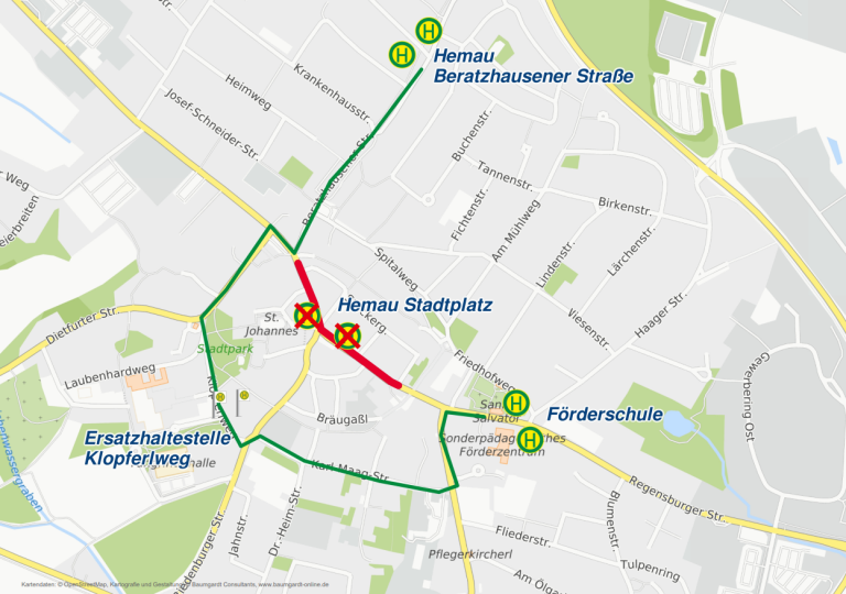 Karte Hemau Linie 28