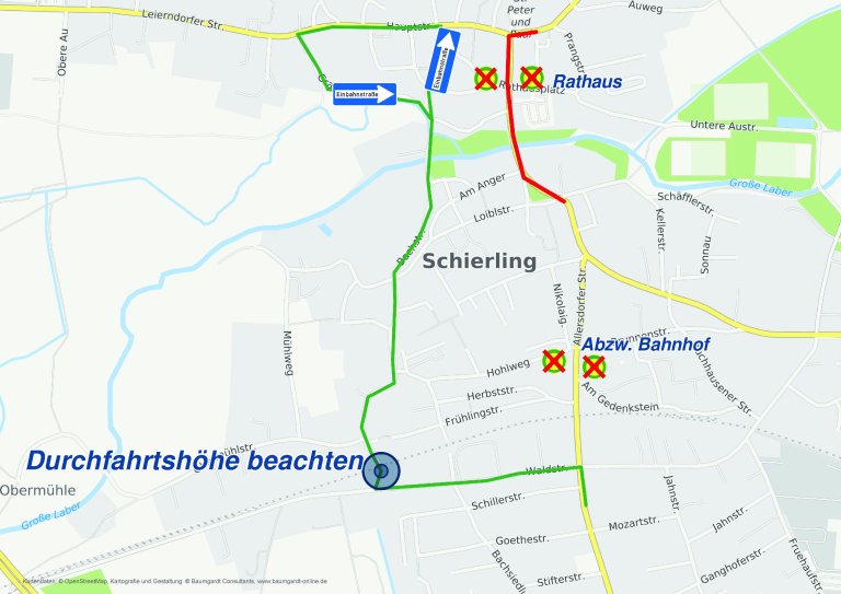 260329_Sperrung_Schierling_Linie25_Karte