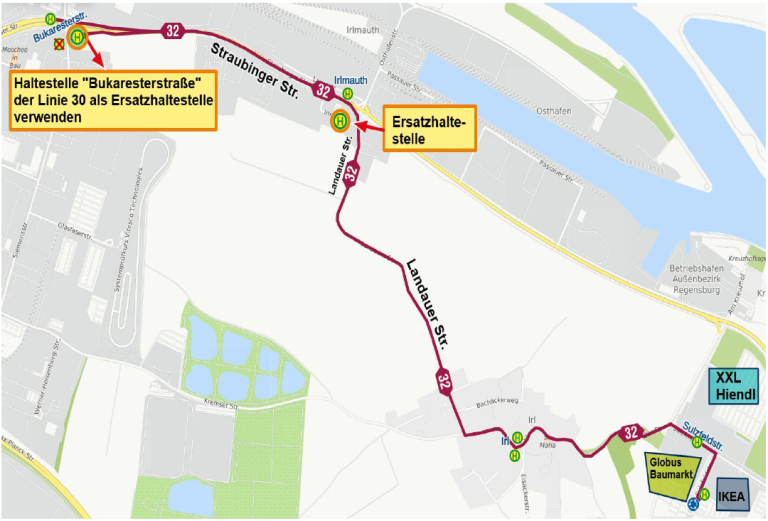 Karte Regensburg Leibnizstraße