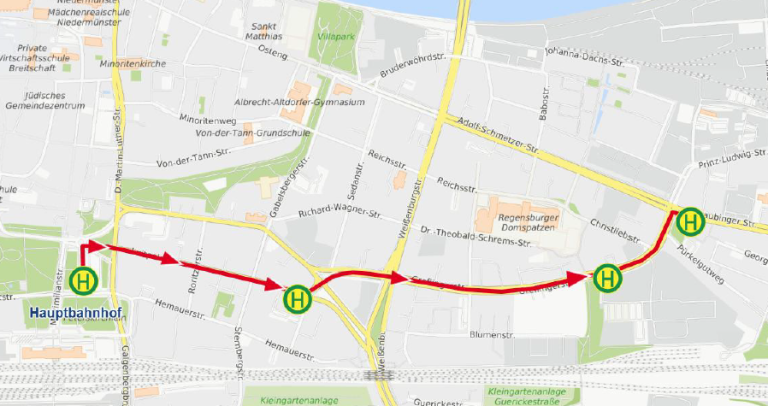 Karte Umleitung Adolf-Schmetzer-Str. ab 08.09.2026